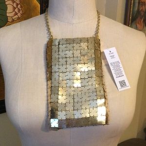 ASOS DESIGN Gold Tie Neck Pouch